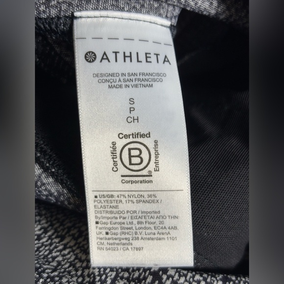 Athleta Delancey Textured Moto Tights, size Small Black & White Speckled - Picture 8 of 11